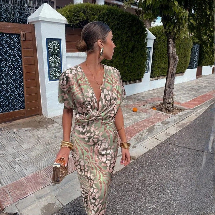 AZULA | TWIST FRONT MAXI DRESS