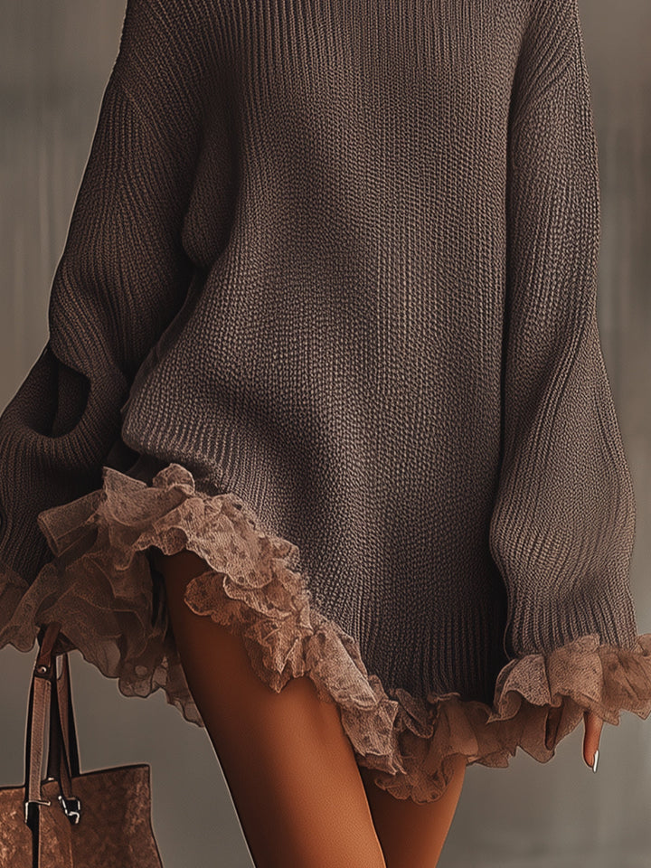 AURORA | RUFFLED KNIT DRESS
