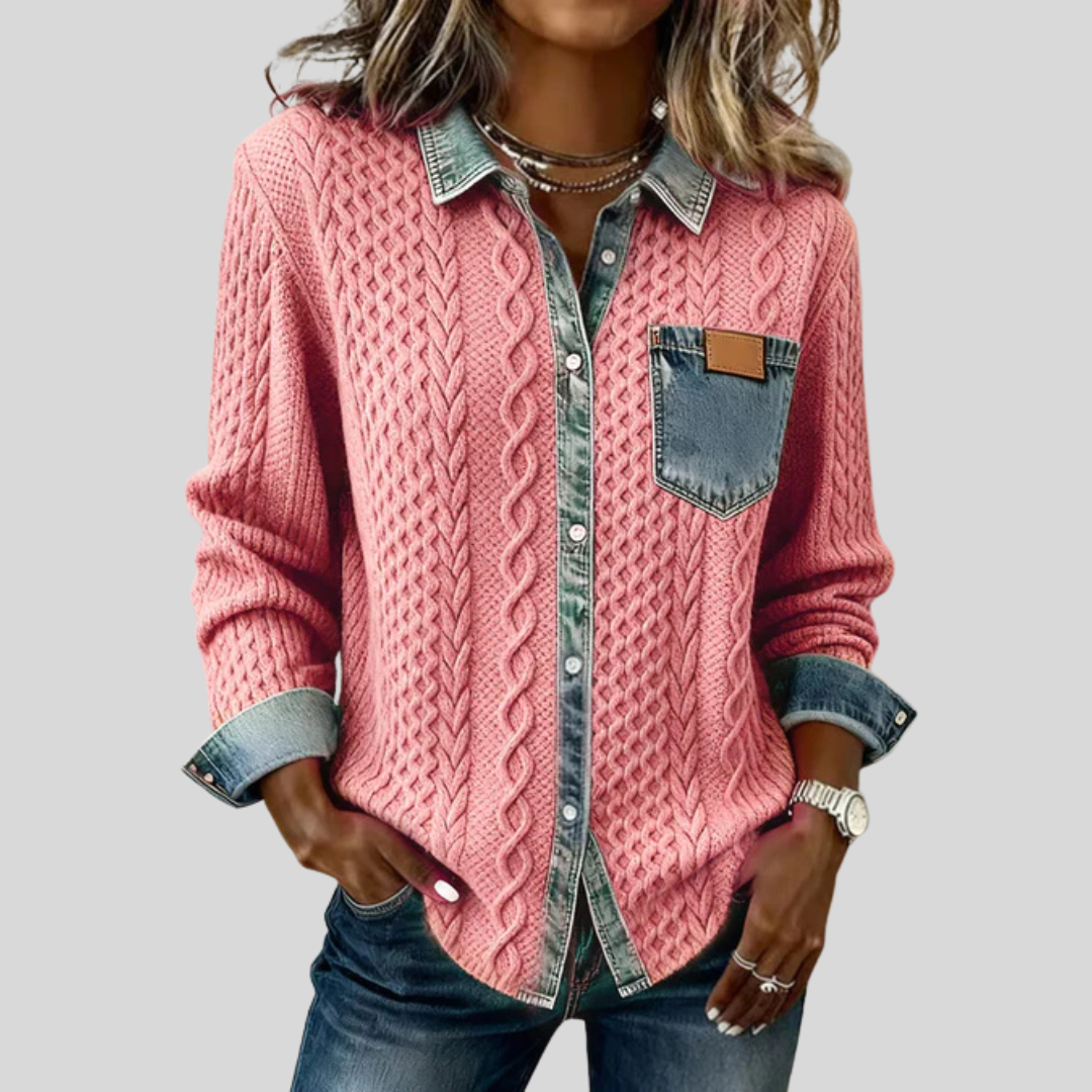 FREYA | DENIM PATCHWORK SHIRT