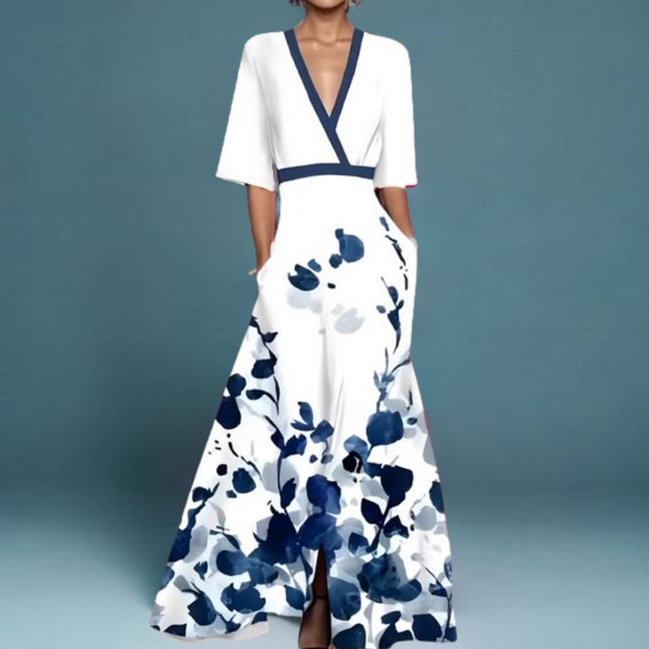 DELILAH | ELEGANT FLORAL WRAP DRESS