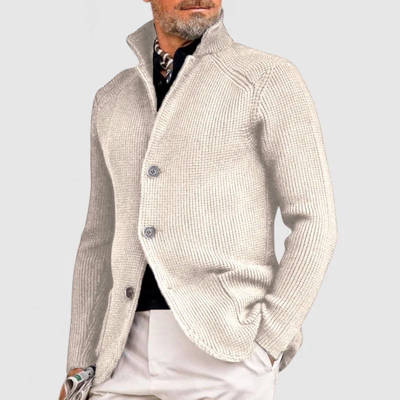 ALEXANDER | SLIM-FIT STAND COLLAR KNIT JACKET