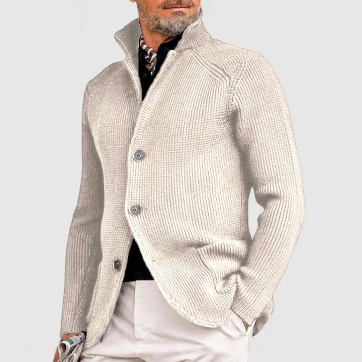 ALEXANDER | SLIM-FIT STAND COLLAR KNIT JACKET