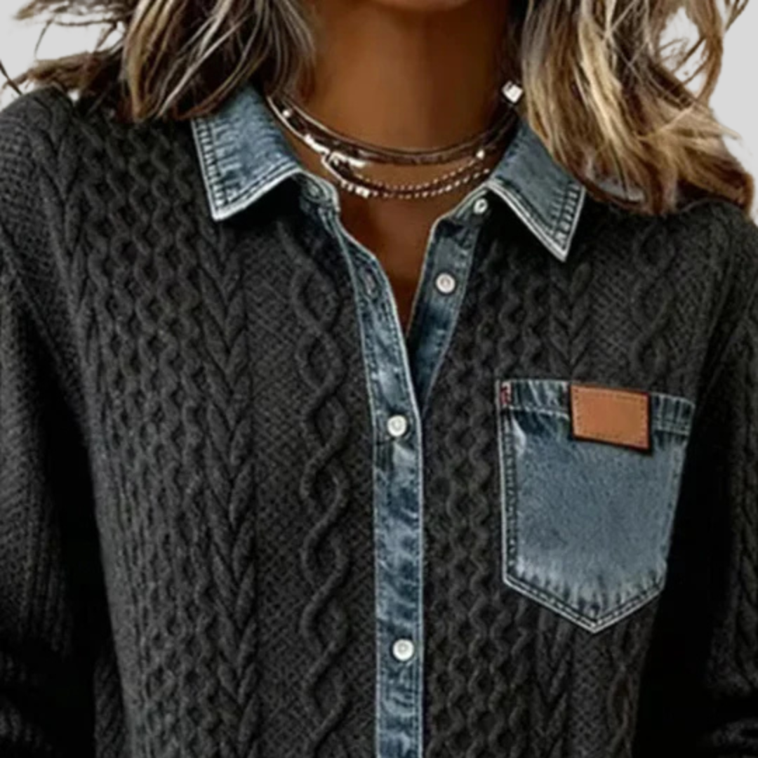 FREYA | DENIM PATCHWORK SHIRT