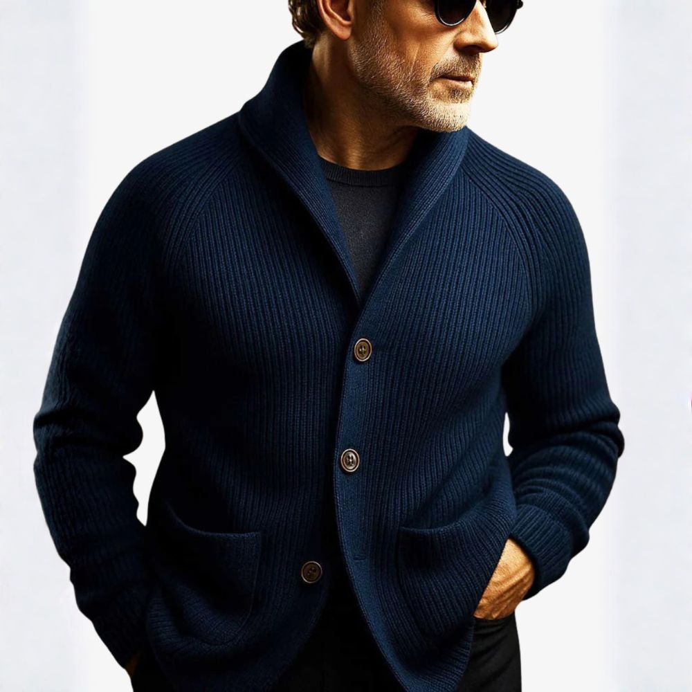 TOBY | TAILORED BUTTON-FRONT KNIT CARDIGAN