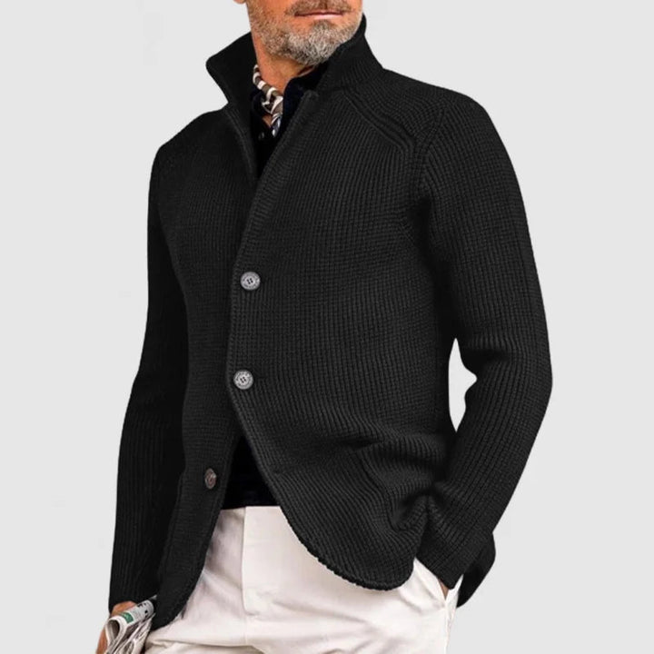 ALEXANDER | SLIM-FIT STAND COLLAR KNIT JACKET