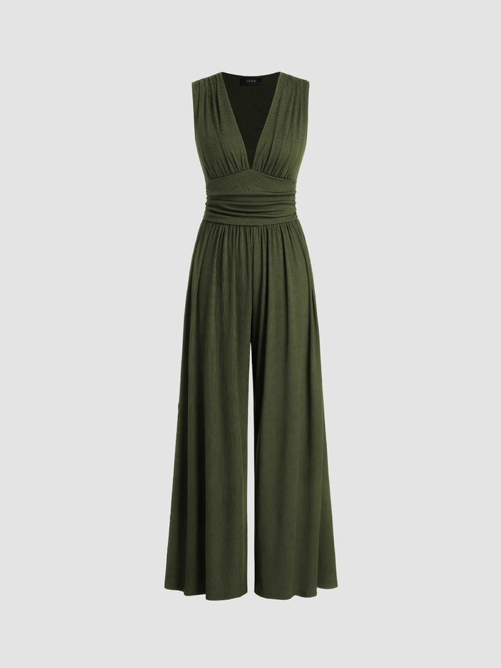 QUINN | CHIC SLEEVELESS WIDE-LEG JUMPSUIT