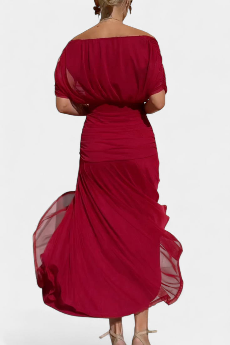 SKYE | LONG FLORAL V NECK DRESS