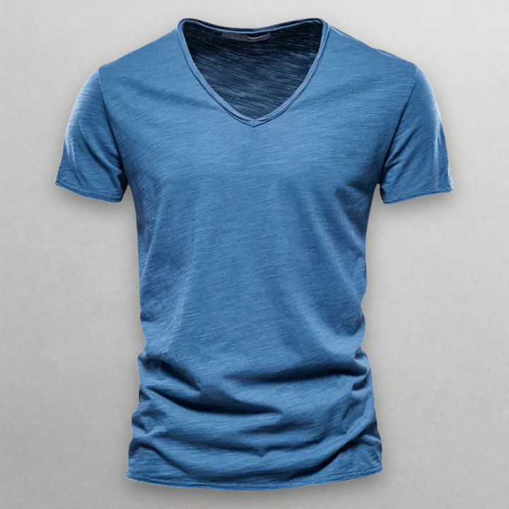 MADDOX | V-NECK COTTON T-SHIRT