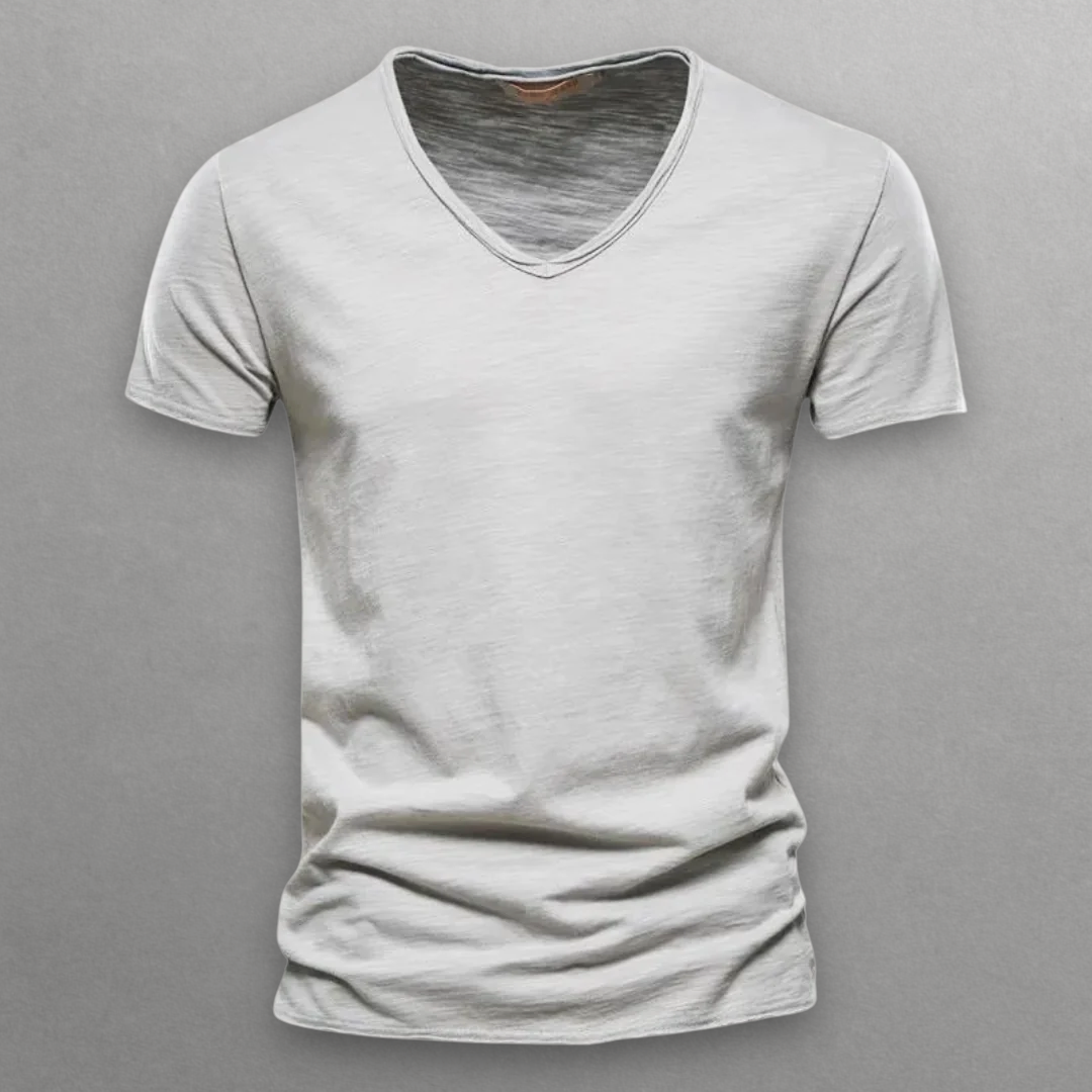 MADDOX | V-NECK COTTON T-SHIRT