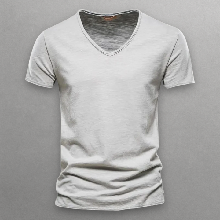MADDOX | V-NECK COTTON T-SHIRT