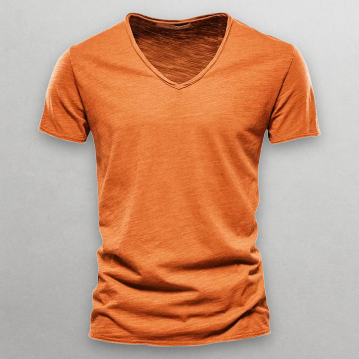 MADDOX | V-NECK COTTON T-SHIRT
