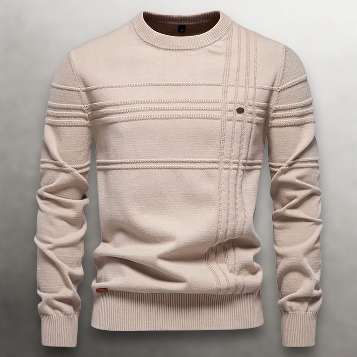 GEORGE | GRID-KNIT COTTON SWEATER