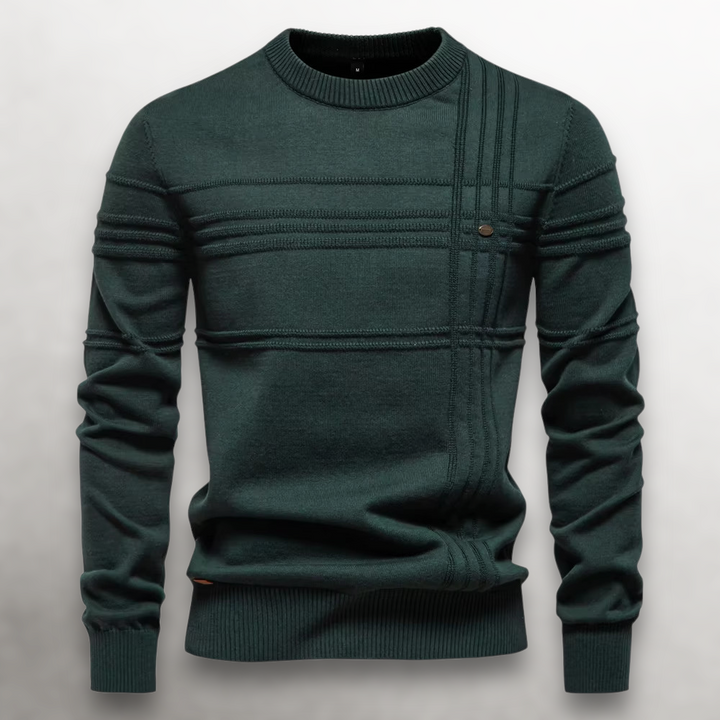 GEORGE | GRID-KNIT COTTON SWEATER