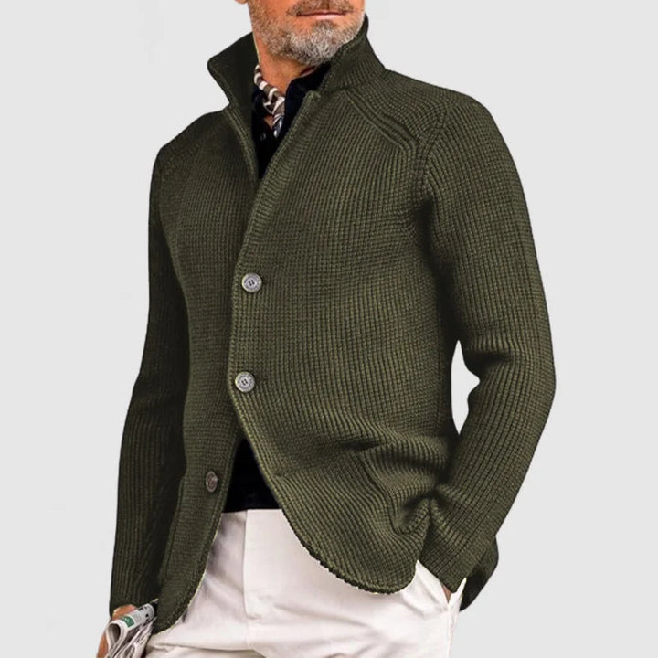 ALEXANDER | SLIM-FIT STAND COLLAR KNIT JACKET